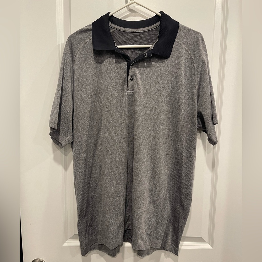 Men’s Lululemon Short-Sleeve Polo Shirt, Size XXL